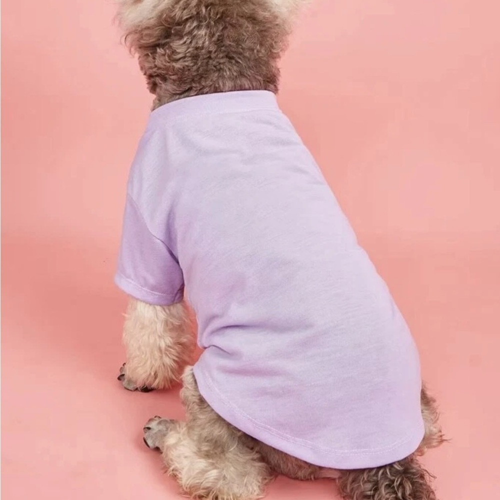 Small Dog Or Cat Pet Tee T-Shirt Best Friends Purple Clothing - Picture 2 of 5
